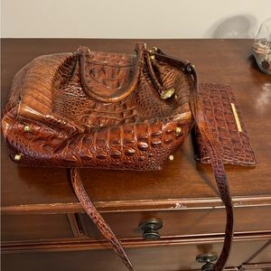 Used Brahmin bag and wallet